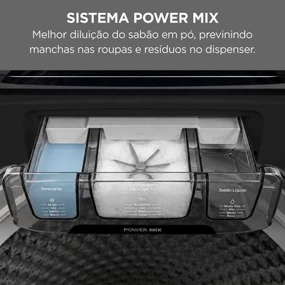 Máquina de Lavar Roupas Midea Wave Agitator 16kg Branca 13 Programas Timer Digital Branco / 110V