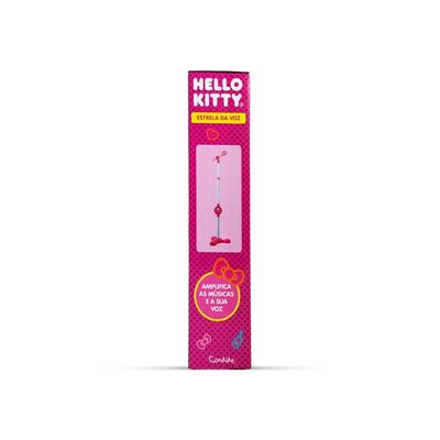 Microfone com Pedestal Karaokê Hello Kitty