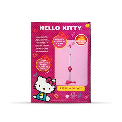 Microfone com Pedestal Karaokê Hello Kitty