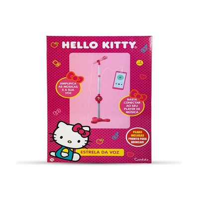 Microfone com Pedestal Karaokê Hello Kitty