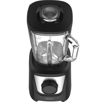 Liquidificador Power Black Inox 1,5L 750W Jarra de Vidro 5 Velocidades Oster Preto / 220V