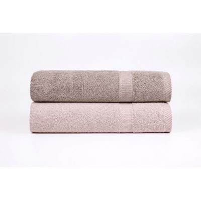 Kit 2 Toalhas De Banho Quebec - 70x140cm Dach Rosa E Cinza