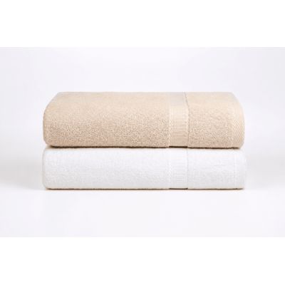 Kit 2 Toalhas De Banho Quebec - 70x140cm Dach Rosa E Cinza