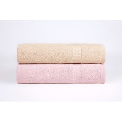 Kit 2 Toalhas De Banho Quebec - 70x140cm Dach Rosa E Cinza