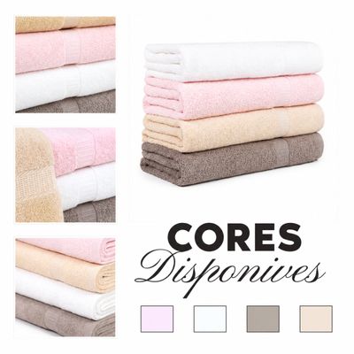 Kit 2 Toalhas De Banho Quebec - 70x140cm Dach Rosa E Cinza