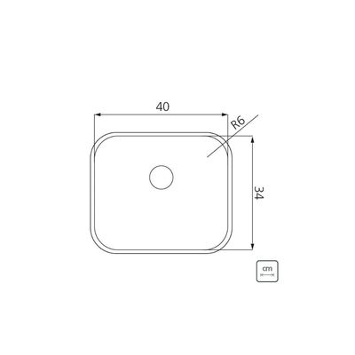 Cuba Tramontina 40x34x19cm Dora 40 BL Aço Inox Acetinado Outlet