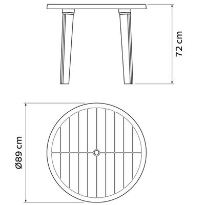 Mesa Tramontina Plástica Preta 89x72cm Polipropileno Cassino Summa Uso Externo Desmontável