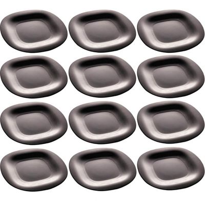 Kit 12 Pratos Rasos de Sobremesa 19cm Vidro Opalino Lyor
