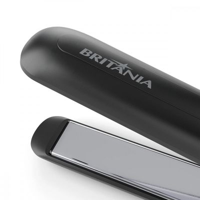 Prancha de Cabelo BPR03A Cerâmica 200°C PTC Trava Fechamento Bivolt Britânia Preto / Bivolt