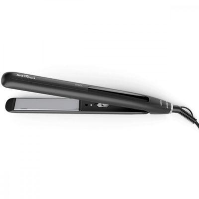 Prancha de Cabelo BPR03A Cerâmica 200°C PTC Trava Fechamento Bivolt Britânia Preto / Bivolt