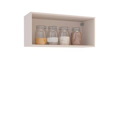 Armário Aéreo Koya 1 Porta Basculante Politorno Creme