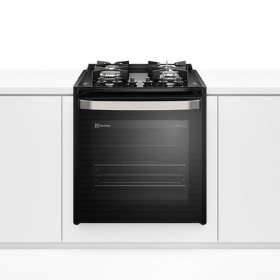 Fogão de Embutir 4 Bocas Electrolux Preto Experience Mesa de Vidro, Grill e PerfectCook360 (FE4EB) 220V