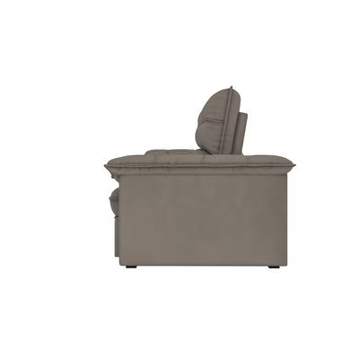 Sofá 5 Lugares Capri Slim Retrátil Reclinável Suede 250cm Luizzi Cacau