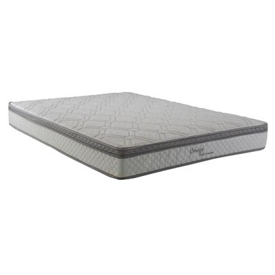 Colchão Casal Ômega Molas Ensacadas 22x138x188cm Herval Cinza com Branco