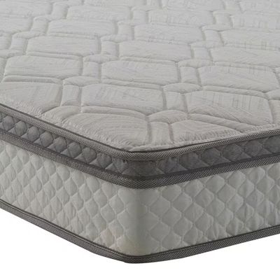 Colchão Casal Ômega Molas Ensacadas 22x138x188cm Herval Cinza com Branco