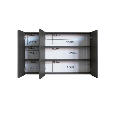 Armario Espelheira para Banheiro 100cm com 3 Portas Lavinia
