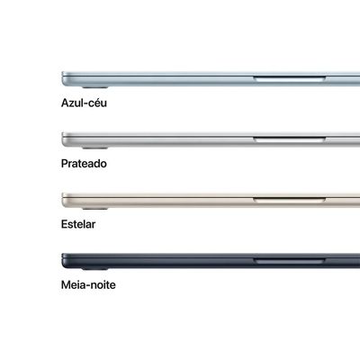 Notebook MacBook Air Apple 15" M5 16GB RAM 512GB SSD Meia-noite
