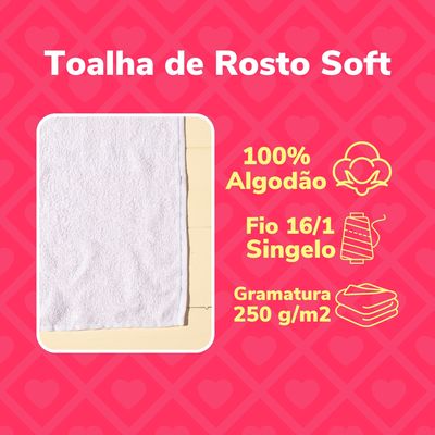 Toalha de Rosto Para Salão de Beleza Soft - 40x60cm Branco