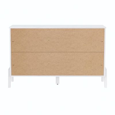 Cômoda 6 Gavetas Veneza em Madeira Branco 119x40x76 cm Marin