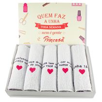 Kit Curtidas - 12 Toalhas com Frases para Manicures