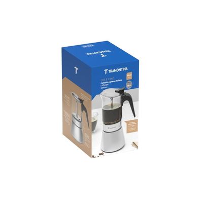 Cafeteira Espresso Italiana Tramontina 300ml em Aço Inox e Vidro