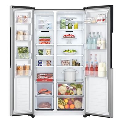 Geladeira Side by Side LG 519 Litros Frost Free Inverter 2 portas Prata GC-B187PQAM Prata / 110V
