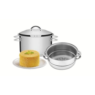 Jogo de Cozi-Vapore Tramontina Solar em Aço Inox 2 peças 16 cm