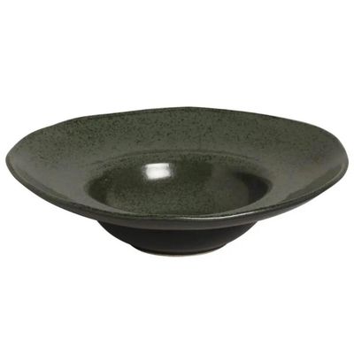 Conjunto 4 Pratos para Risotos Massas Porto Brasil Greenery 340ml Cerâmica Stoneware Verde