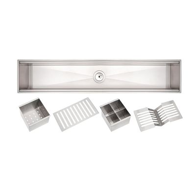 Canal Organizador Tramontina Aço Inox Acetinado 90x18cm com Acessórios