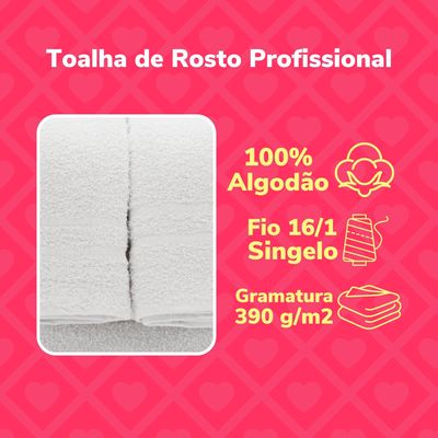Toalha de Rosto Profissional - 45x80cm Preto
