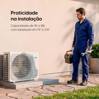 Ar Condicionado Split Elgin Inverter 9000 BTUS Frio 220V Wi-Fi 45HJFI09C2WG