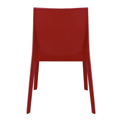 Kit 4 Cadeiras Plásticas Tramontina Vermelho Sala Cozinha Summa Alice Área Gourmet