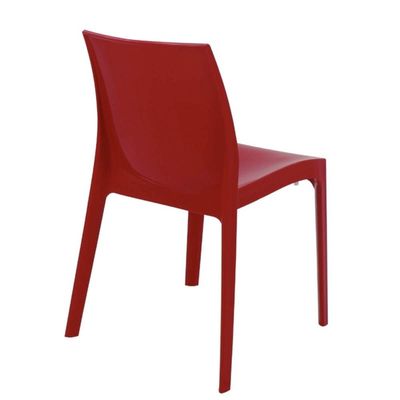 Kit 4 Cadeiras Plásticas Tramontina Vermelho Sala Cozinha Summa Alice Área Gourmet