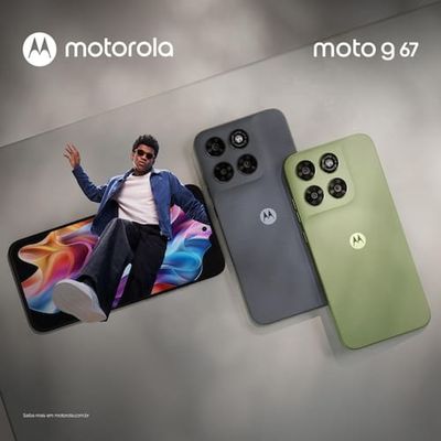Smartphone Motorola Moto G67 6.8 256GB 5G + Fone de Ouvido Moto Buds Bass Cancelamento de Ruído Verde