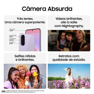 Smartphone Samsung Galaxy A37 5G Tela 6.7 128GB + Galaxy Fit 3 Branco