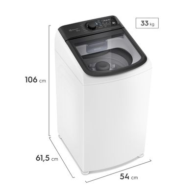 Máquina de Lavar Electrolux Efficient 13kg Branca Compacta, Econômica e Pré-diluição (LET13) 220V