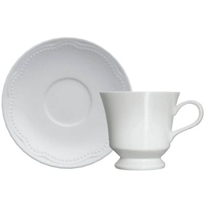 Jogo de Jantar Aparelho Germer Porcelana 30 peças Chá Branco Cottage Mesa Posta