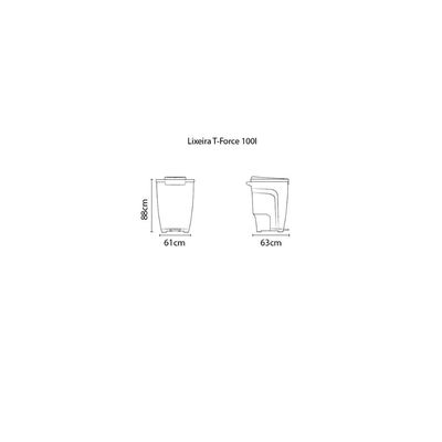 Lixeira T-Force 100 Litros Cinza Tramontina 92814210