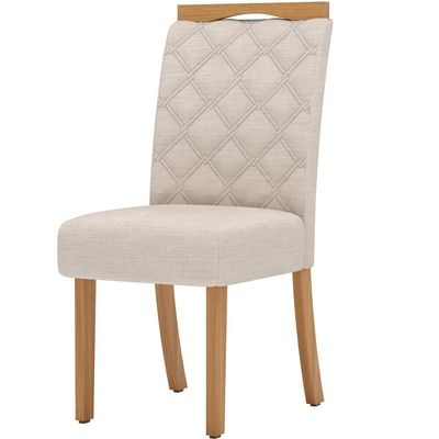 Kit 2 Cadeiras Bianca Henn Elegância Para Sua Sala De Jantar Linho