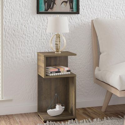Mesa Lateral Retangular Toy Marrom