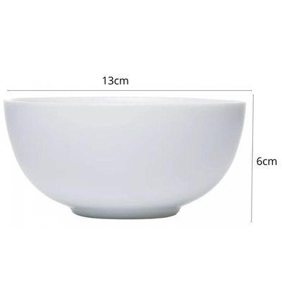Jogo 48 Bowls 13x6cm Cumbuca Vidro Opalino Branco Essenza Ti