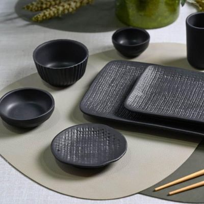 Kit 6 Ramequins 170ml Cerâmica Preto Matte 9x5cm Porto Brasil Molheira Shoyu Restaurante Japonês