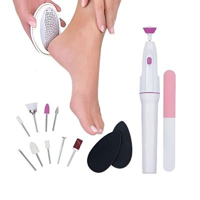 Kit Para Pedicure Manicure Removedor De Calos Completo Com Polidor De Unhas Lixador Esfoliador E Rachaduras