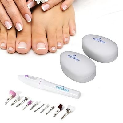 Kit Para Pedicure Manicure Removedor De Calos Completo Com Polidor De Unhas Lixador Esfoliador E Rachaduras