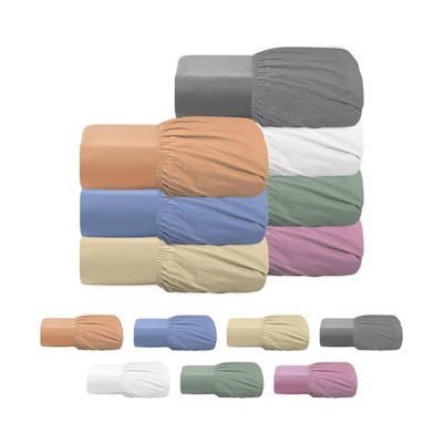 Lençol  - Linha Essencial - Fio 30/1 Penteado - 100% Algodão Dach Solteiro / Bege