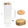 Conjunto Jarra de Vidro com Alça 1L e 6 Porta Copos Redondos com Suporte Bambu Natural Oikos