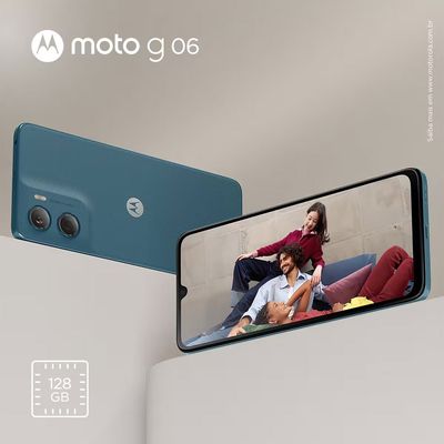 Smartphone Moto g06 4G Tela 6,9 128GB Câmera 50MP Motorola Azul Marinho / Bivolt