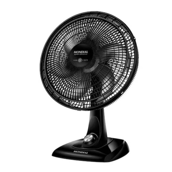 Ventilador de Mesa Super Power 40cm VSP40 B 6 Pás 3 Velocidades Mondial Preto / 220V