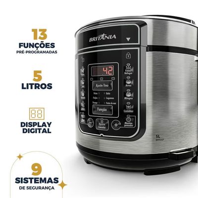 Panela de Pressão Elétrica BPP05P Britânia Preto / 110V