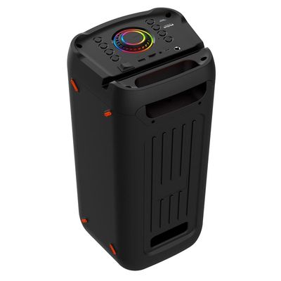 Caixa de Som Amplificada Philco PCX4500 com Bluetooth, Rádio FM, Alça, Iluminação LED e Controle Remoto - 300W Preto / Bivolt